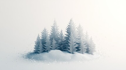 Obraz premium Winter Wonderland: Enchanting Snowy Forest