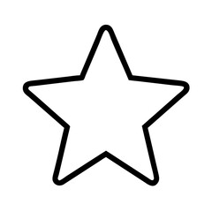 blue star with white border icon, independence day line art, independence icon - simple black line art icon of blue star with white border, for independence day celebrations. independence vector art.