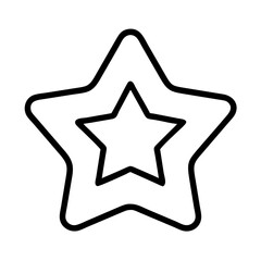 blue star with white border icon, independence day line art, independence icon - simple black line art icon of blue star with white border, for independence day celebrations. independence vector art.