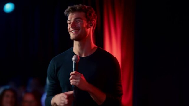 presentable white man who is speaking in front of an audience