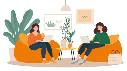 Fototapeta premium Telemedicine for enhanced patient engagement exploring healthcare technology in a modern home office environment