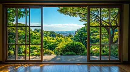 Meigetsuin Temple in Kamakura, Window of Enlightenment