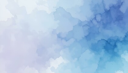 Fototapeta premium Soft abstract watercolor background in blue shades for modern decor