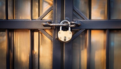 close up of a locked gate