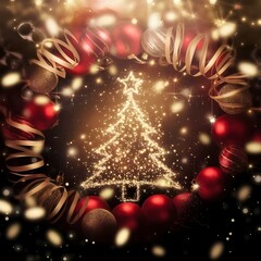 red christmas background with stars