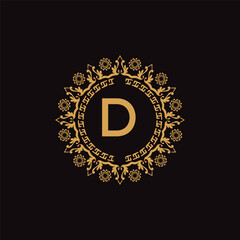 Naklejka premium D letter logo design .