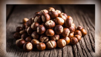 Fototapeta premium Hazelnuts, NutSnacks, HealthyNuts, NutImages 