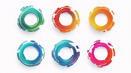 Vibrant Infographic Circle Templates Set for Creative Projects