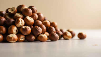 Fototapeta premium Hazelnuts, NutSnacks, HealthyNuts, NutImages 