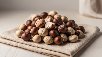 Fototapeta premium Hazelnuts, NutSnacks, HealthyNuts, NutImages 