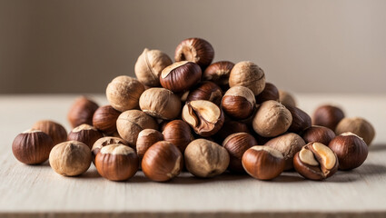 Fototapeta premium Hazelnuts, NutSnacks, HealthyNuts, NutImages 