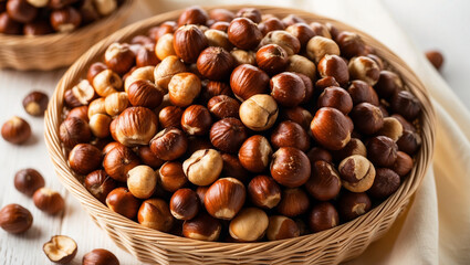 Obraz premium Hazelnuts, NutSnacks, HealthyNuts, NutImages 