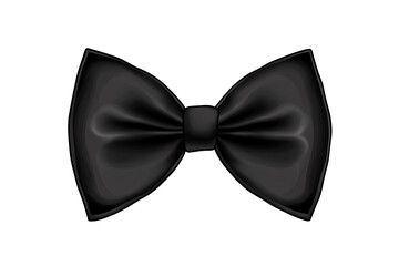 a black bow tie with a white background