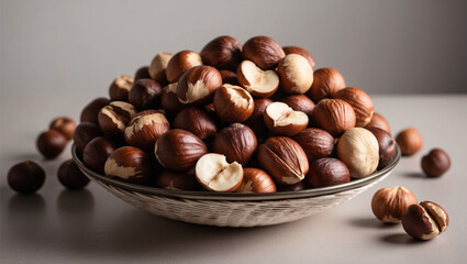 Obraz premium Hazelnuts, NutSnacks, HealthyNuts, NutImages 