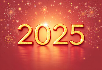 Happy New Year 2025 Typography Text Effect