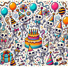 Fototapeta premium seamless background with cake
