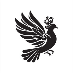 dove bird with peace symbol