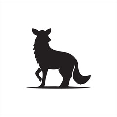 black wolf silhouette