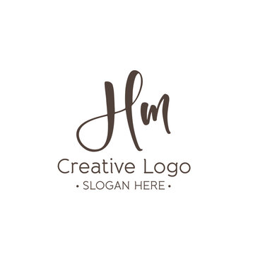 Creative Monogram Logo Design HM Initials