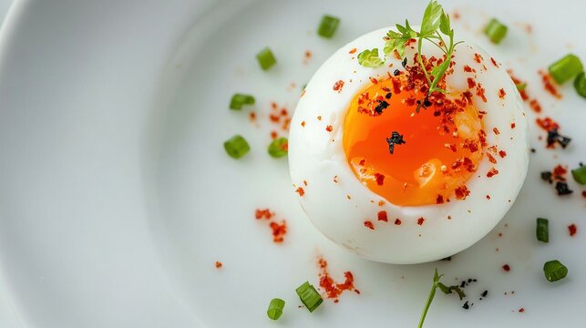 Close-up of balut showing detailed egg texture and garnish.