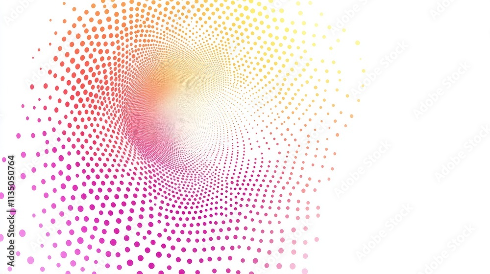 Poster abstract colorful dotted swirl design background