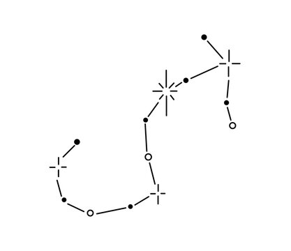 Vector isolated scorpio stars constellation zodiac stars map tattoo colorless black and white contour line easy drawing
