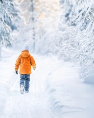 Explore the Magic of Winter Wanderings in a Snowy Forest With Joyful Footprints