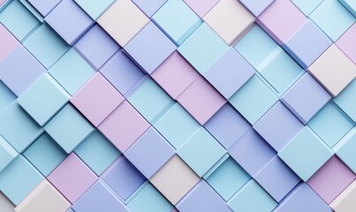 Abstract pastel cube pattern background.
