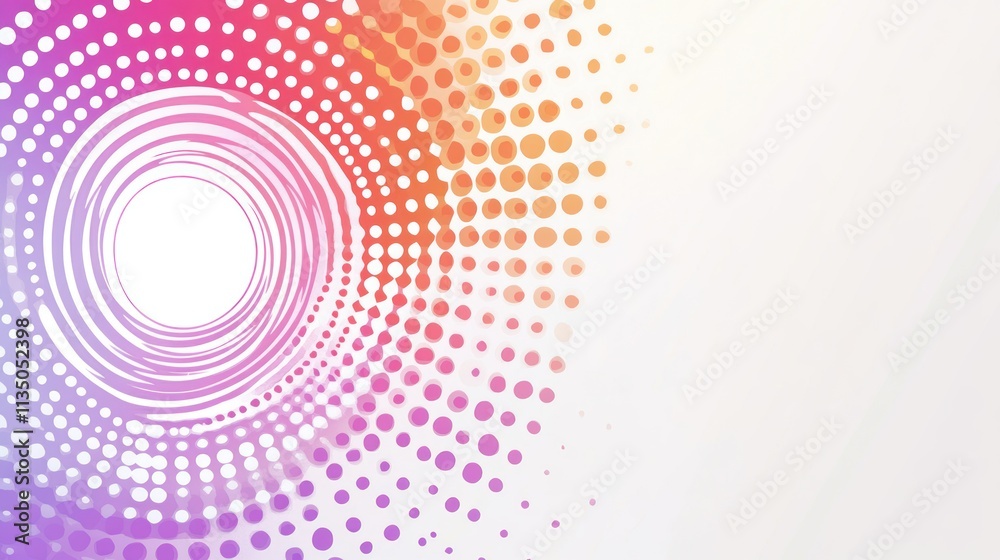 Aufkleber Abstract Colorful Circular Dot Pattern Design