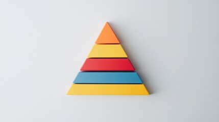 Colorful Pyramid Blocks Arranged In A Triangular Shape