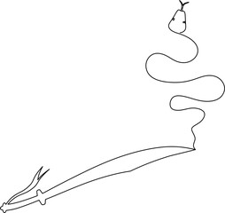 sword and snake line art
chinese new year