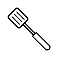 dad s grilling spatula icon, father’s day line art, father icon - simple black line art icon of dad s grilling spatula, for father’s day celebrations. father vector art.