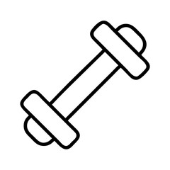 dumbbell for working out icon, father’s day line art, father icon - simple black line art icon of dumbbell for working out, for father’s day celebrations. father vector art.