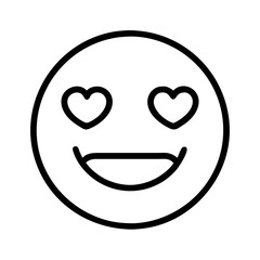 heartwarming smile icon, father’s day line art, father icon - simple black line art icon of heartwarming smile, for father’s day celebrations. father vector art.