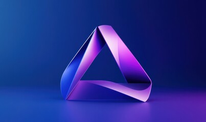 Abstract purple and blue triangle shape.
