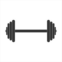 Dumbbell-shaped simple icon vector