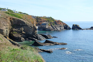 The old lifeboat station at Polpeor Cove at Lizard point, the most southerly point in the UK, on...