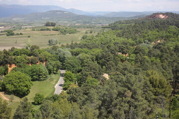 View of the surroundings toward Mont Ventoux - Roussillon - Luberon - Vaucluse -...