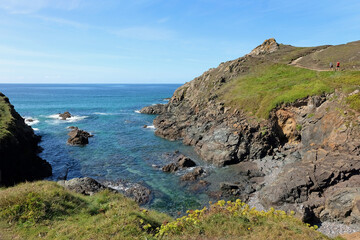 Caerthillian Cove, on the Lizard Peninsula, Cornwall, UK.