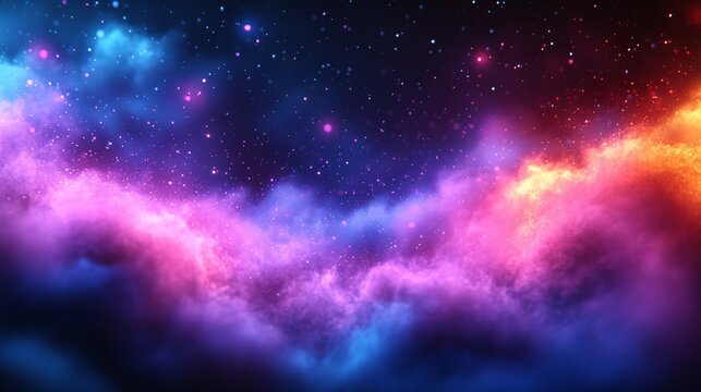 Cosmic Nebula: Vibrant Purple & Blue Galaxy Background