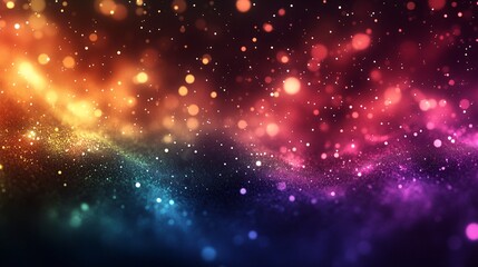 Fototapeta premium Magical Rainbow Glitter Sparkles Background