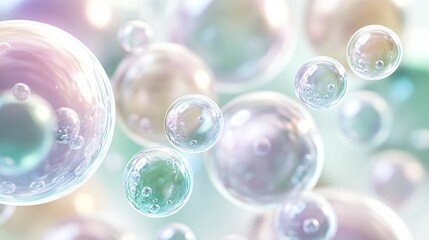 Pastel Bubbles Abstract Background