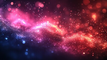 Red Pink Glitter Bokeh Background