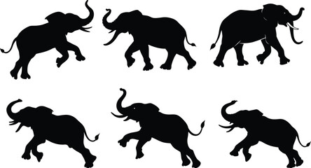 Elephant silhouette collection