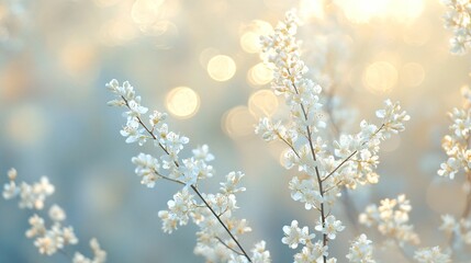 Fototapeta premium Soft Spring Blossoms, Pastel Floral Background