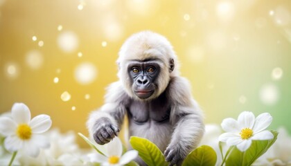 Obraz premium Gorilla Animal Fun Miniature Size Fantastic Surreal Wildlife