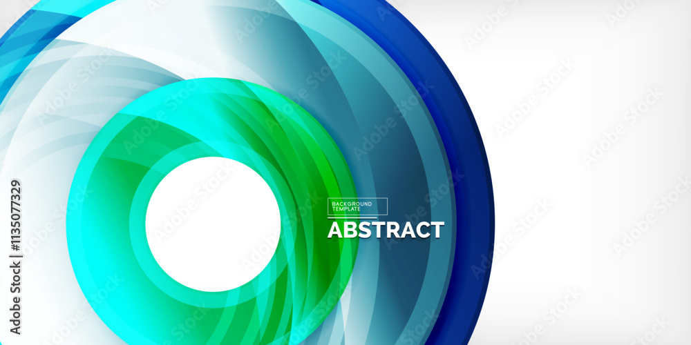 Aufkleber bright colorful circles with light effects. abstract background