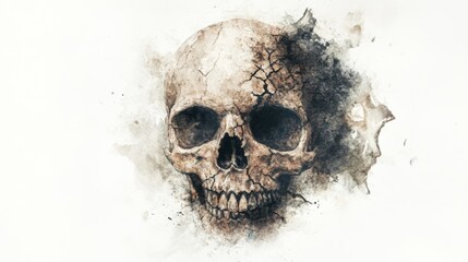 Intricate Skull Art: Detailed Illustration