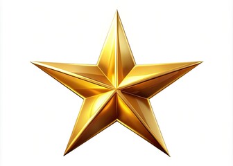 Obraz premium Star Logo Design, Gold Star Badge, White Background, Food Photography, Culinary Star, Restaurant Branding, Starburst, Five-Pointed Star, Graphic Design Element, Food Brand Logo