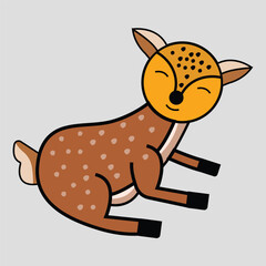 Deer vector free art illustration.